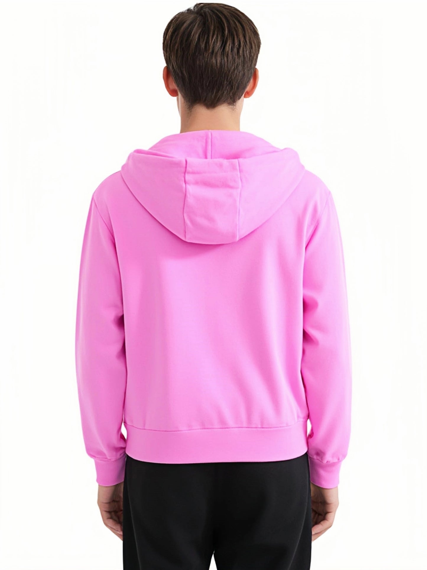Men's Pink Full Zip Fleece Hoodie