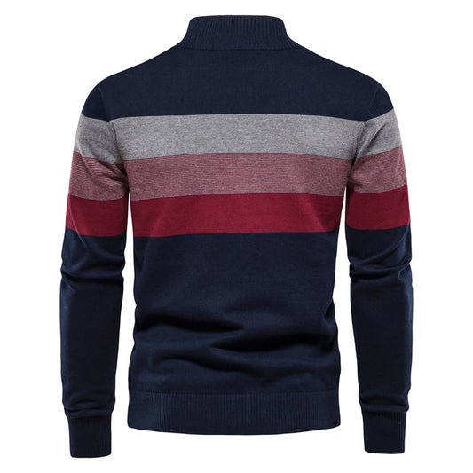 Men’s Quarter-Zip Pullover Knit Sweater