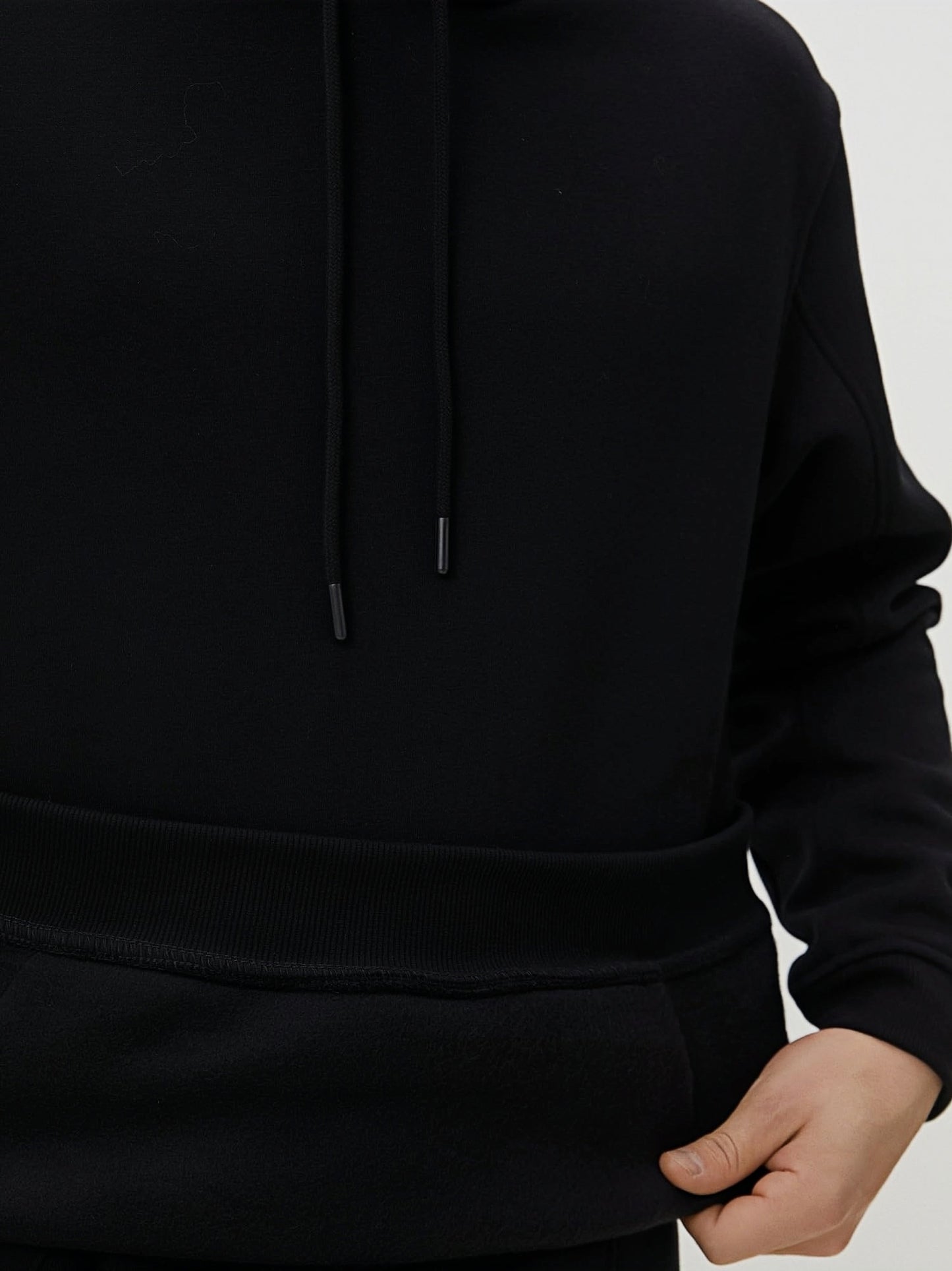 Men's Black Fleece Pullover Hoodies