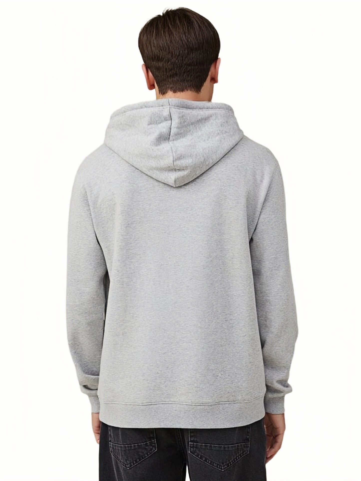 Men's Grey Fleece Pullover Hoodies