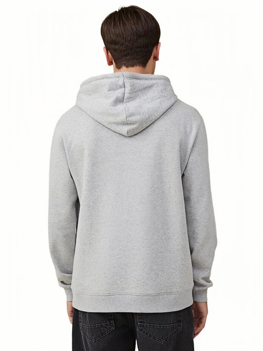 Men's Grey Fleece Pullover Hoodies