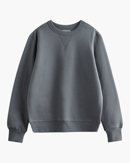 Steel Grey Unisex Oversized Crewneck