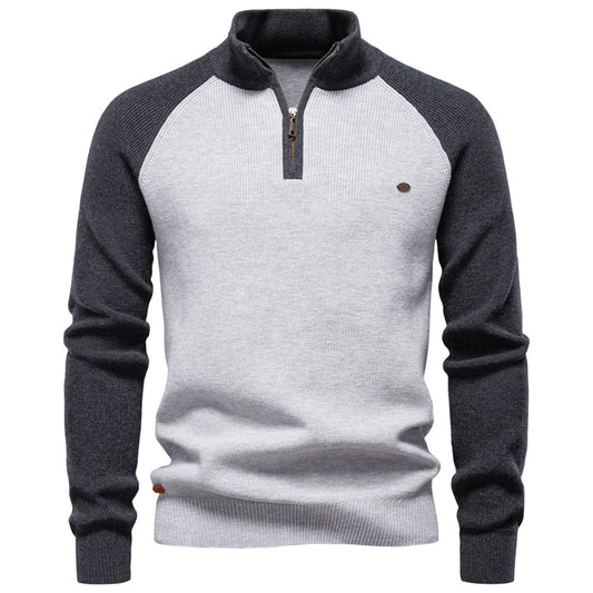 Men’s Colorblock Half-Zip Sweater