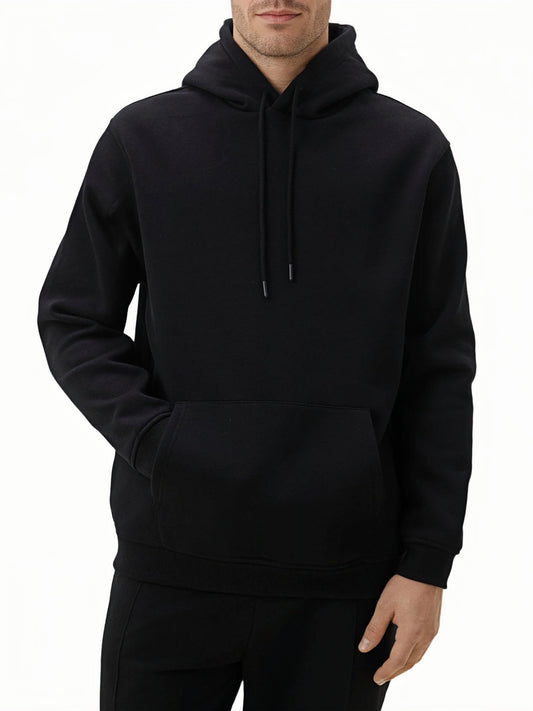 Men's Black Fleece Pullover Hoodies